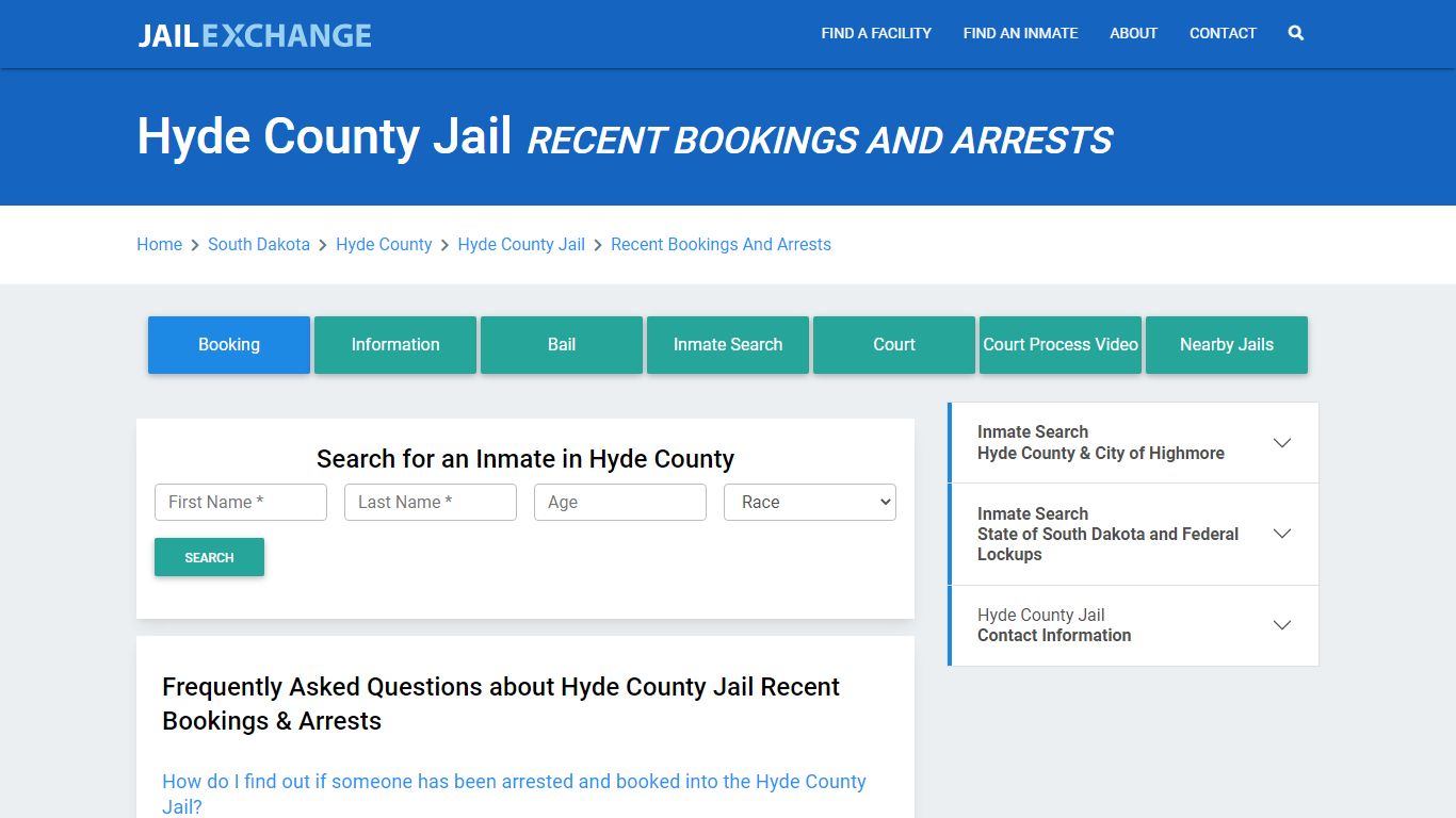 Hyde County Jail Recent Bookings And Arrests - Jail Exchange