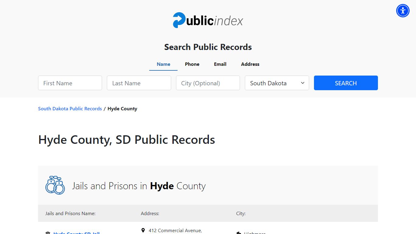 Hyde County, SD Public Court, Arrest and Inmate Records - ThePublicIndex